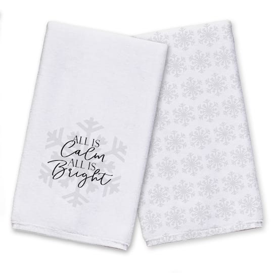 All is Calm All is Bright Tea Towels - Set of 2